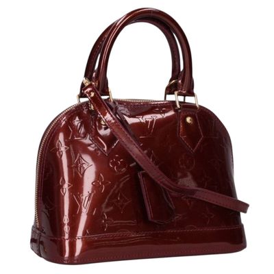 louis vu vu bag in burgundy patent