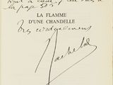 an old black and white photo of a handwritten letter on a piece of paper
