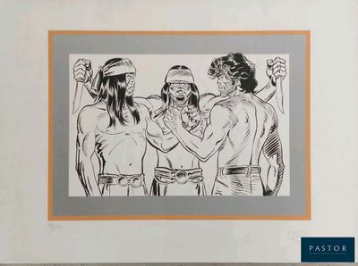 une image représentant un dessin d'un groupe de personnes debout ensemble