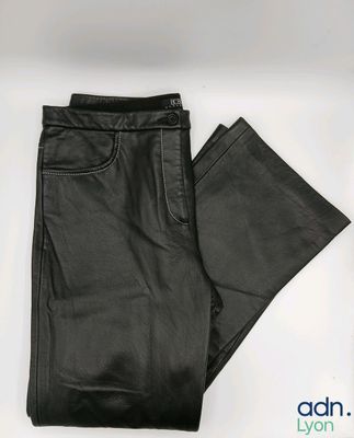 BCBG MAXAZRIA - Pantalon en cuir - Taille 8 - Coupe droite t…