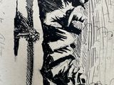 drawing of a man holding a knife in his right hand