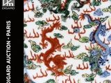 a picture of a plate with a dragon on it