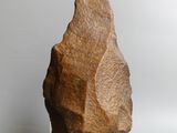 an image of a large rock on a clear stand