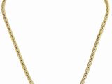 a gold chain necklace on a white background