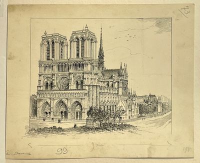 Ecole française vers 1900. Notre-Dame.