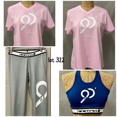three pictures of a woman ' s shirt and pants with the letter q on them