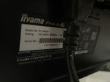 a close up of a black and white label on a computer