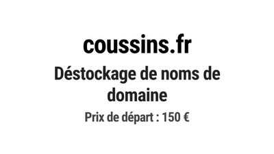 Nom de domaine coussins.fr. Catégorie: Commerce et e-commerc…