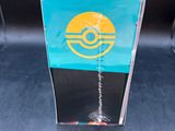 a blue box with a yellow and blue logo on it