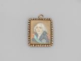 un portrait miniature représentant un homme en costume-cravate
