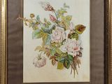 an image of a painting of flowers in a gold frame