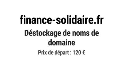Nom de domaine finance-solidaire.