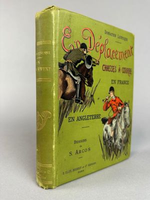 un vieux livre sur lequel figure l'image d'un homme à cheval