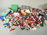 a pile of legos sitting on a table