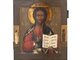 icône représentant Jésus en train de lire un livre, XIXe siècle