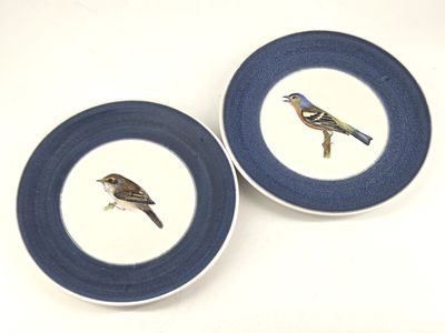 Marcel GUILLOT (1910-1985). Paire d'assiettes en céramique p…