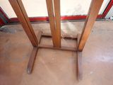 an image of a wooden table with a glass top