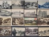 an old photo of a bunch of pictures of buildings and buildings