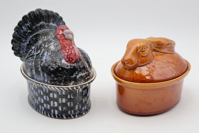 Lot de deux terrines Géo, dindon et lièvre