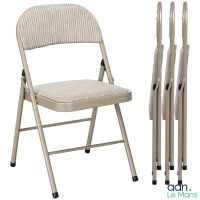 Lot de 4 chaises pliantes chaises HOMCOM portables cadre en …