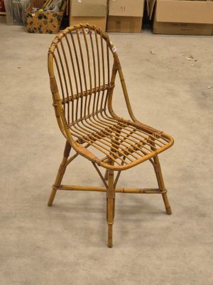 Chaise en rotin, entretoise en x. - Photo 1