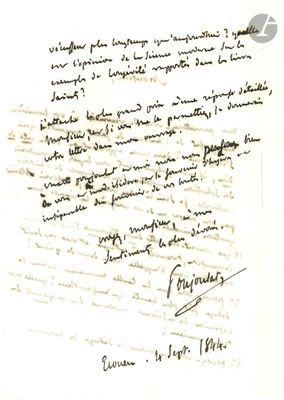 an old handwritten letter from a man who is writing a poem