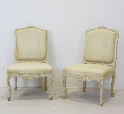 pair of antique french louis xv style chairs