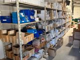 many boxes and boxes on the shelves in the warehouse