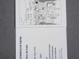 a picture of a postcard with a drawing of a city