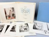 un vieux livre contenant des photos d'une femme et d'enfants
