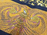 an image of a close up of a scarf with a design on it