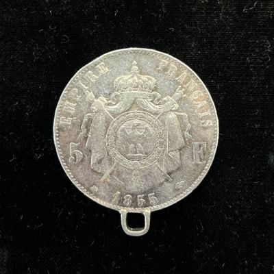FRANCE. Monnaie en argent de 5 Francs Napoléon III, 1855 BB.