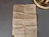a piece of paper that has been placed on a table
