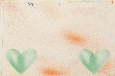 Jim Dine - Dutch Hearts, 1970 Color lithograph with collage …