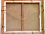 a close up of a picture of an old window frame