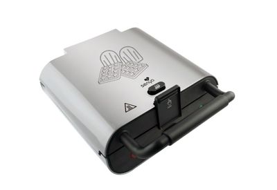 a close up of a toaster on a white background