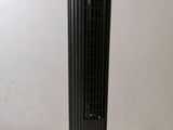 an image of a black tower fan sitting on top of a table