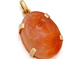 an image of a carneline pendant on a white background
