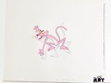 dessin représentant une panthère rose coiffée d'une couronne