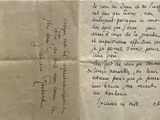 a piece of paper that has a handwritten message on it