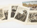many old photos of men in hats on a table