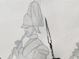 a picture of a drawing of a man on a motorcycle