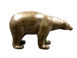 a statue of a polar bear on a white background