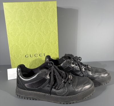 GUCCI Jones Sneaker "Black" paire de baskettes en cuir nylon…