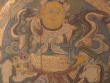 a painting on the wall of a buddhist temple