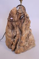 Pied de lampe en bois brut. H. avec la douille : 50 cm (photo 3)