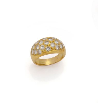 an 18k gold and diamond ring