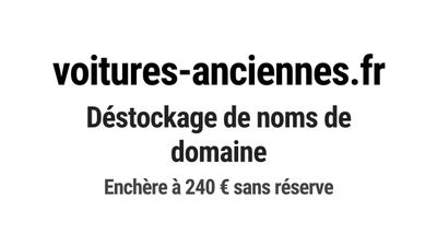 Nom de domaine voitures-anciennes.