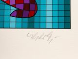 a picture of a painting of a heart on a piece of paper