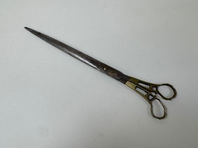 a close up of a pair of scissors on a table